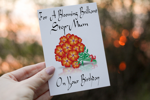 Step Mum Birthday Card, Birthday Card for Step Mum - Click Image to Close